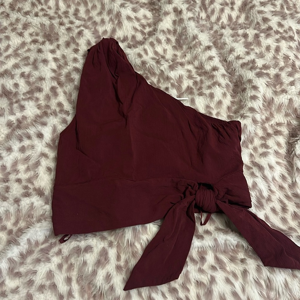 Free People one shoulder crop top